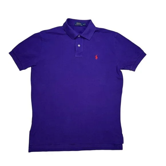 Ralph Lauren Polo Medium Men Polo Shirt Purple Office Work Golf