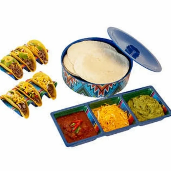 Prepara 6pc Melamine Taco Serving Set