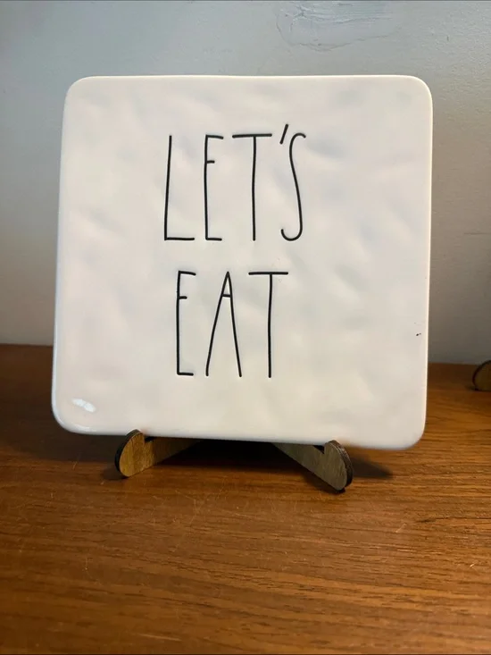 White Ceramic Plate with 