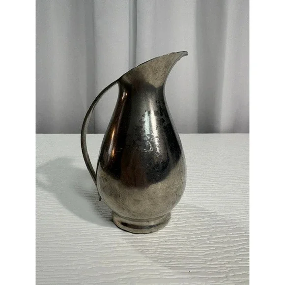 Vintage Royal Holland Pewter K.M.D. Tiel Pitcher Daalderop Holland 6.5
