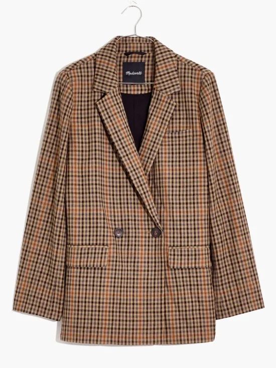 Madewell Dorset Blazer Coster Plaid Small