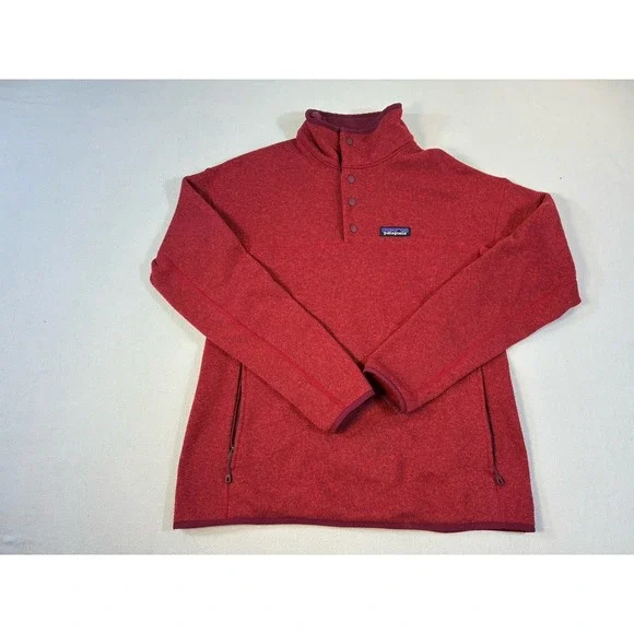Patagonia Women's Better Sweater Marsupial‎ Snap-T Fleece Pullover Red Medium