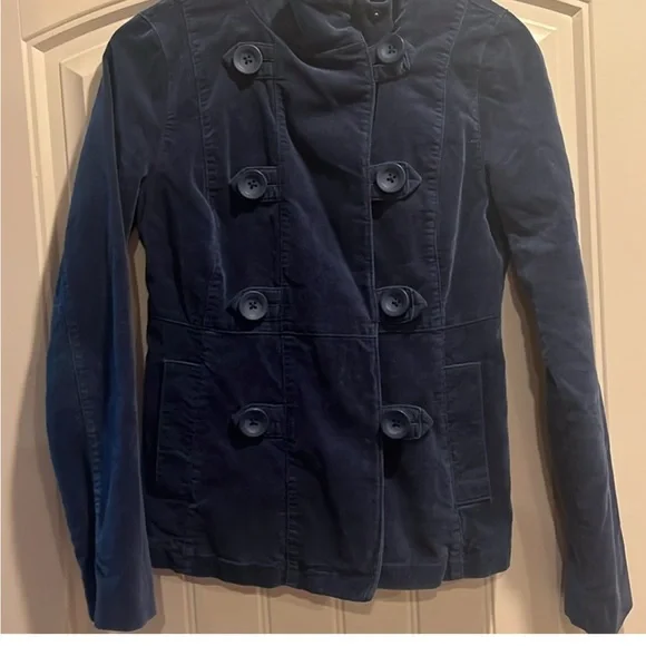 Mossimo Supply Co Blue Pea Coat Double-Breasted