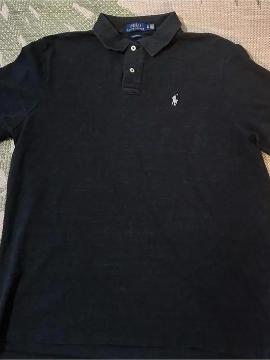 Ralph Lauren Black Classic Fit Polo with White Pony Embroidery  XL