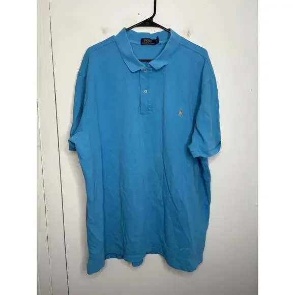 Polo Ralph Lauren Shirt Mens 3XB Cotton Polo Light Blue Pullover Country Club