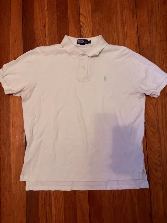 Ralph Lauren White Polo with Mint Green Pony Embroidery