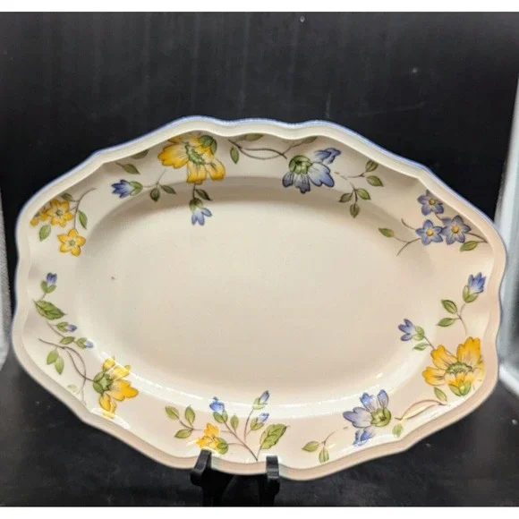 Vintage Villeroy & Boch Toscana Floral Large Oval Serving Platter 14