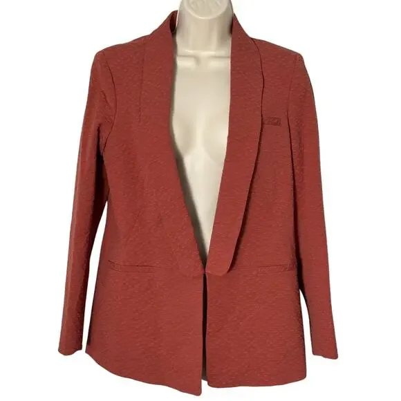 NWT Anthropologie Intropia Women's Textured Blazer Terracotta Size 8‎ US/40 EU