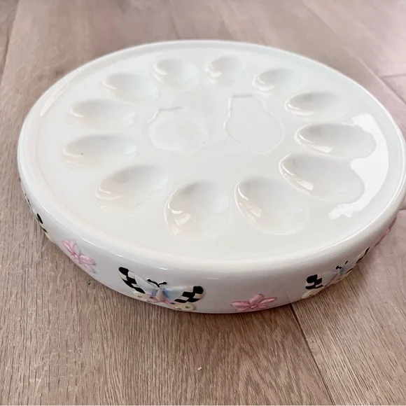Sakura Debbie Mumm Deviled Egg Plate Round‎ 10.5