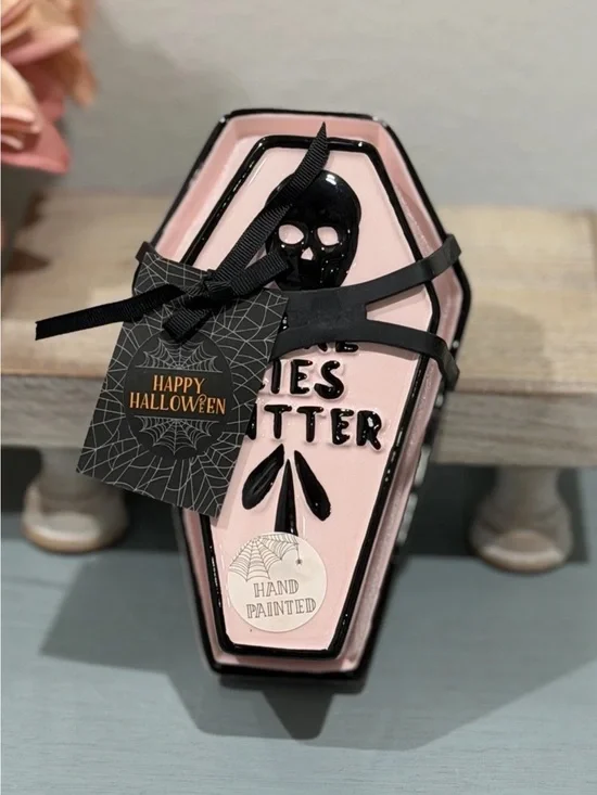 Cobwebs & Cauldrons Halloween Coffin Shaped 