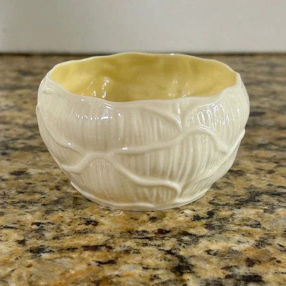 Belleek Neptune Open Sugar Bowl 3.25