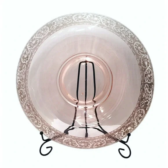 Vintage Pink Depression Glass Console Dish