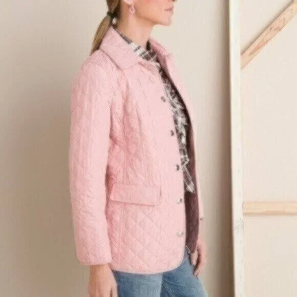 NWOT Chico's Modern Quilted Jacket - Pink