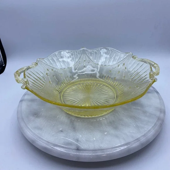 Yellow Federal/Depression Glass 9.5