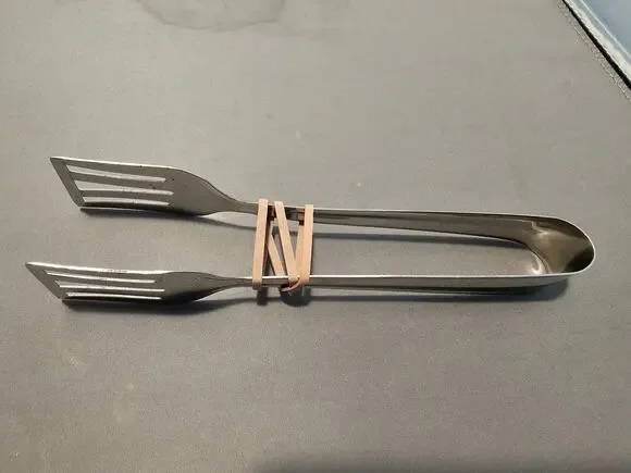 Silver Stainless Steel Tongs - 7