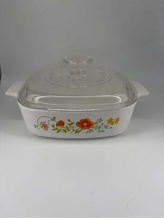 Corning Ware Wildflower 1qt dish with lid