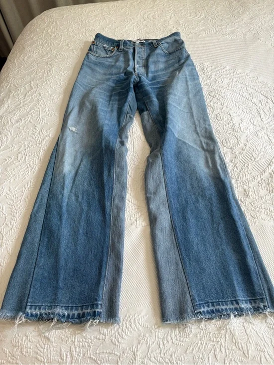 Re/done Levi’s Vintage Wide-Leg Flare Two Tone Jeans