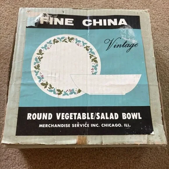 Vintage Fine China Round Vegetable/Salad Bowl #6701 Japan