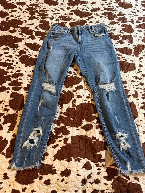 KanCan Medium Blue Ripped Skinny Jeans
