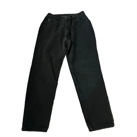 Wrangler High Waist Mom Black Jeans Sz 10 30” Inseam Vintage Rise