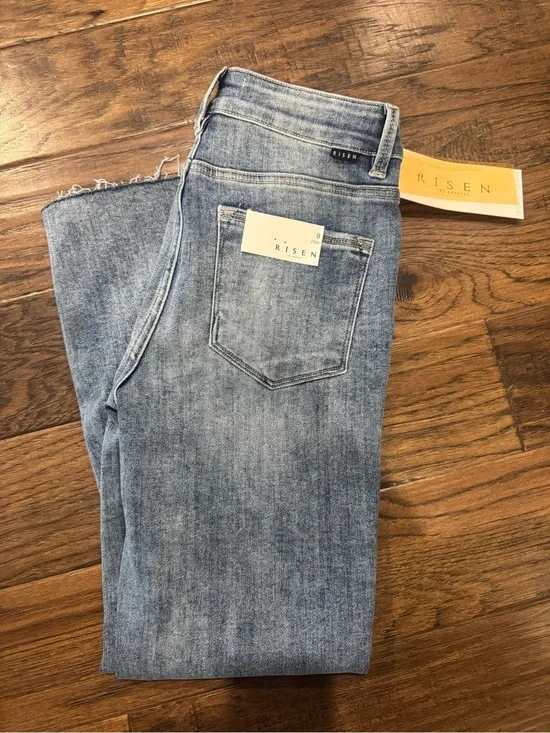 Risen Women’s Straight Leg Jeans — Light Blue