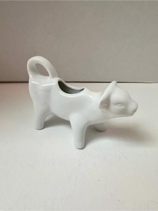 White Ceramic Cow Creamer
