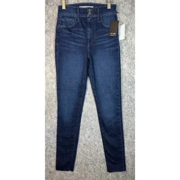 NWT Joes Jeans High Rise Skinny Ankle Raw Hem Sz 23 Women/Teen Dark Blue Jeans