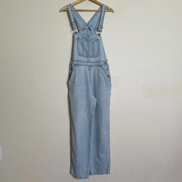 Bill Blass 90s Y2K Denim Bib Overalls Baggy Size S