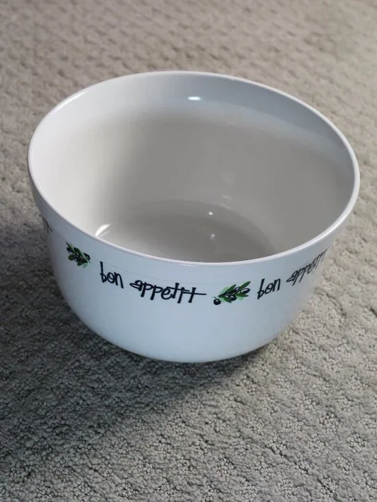 Heavy Duty Pasta Serving Bowl California Pantry Olives 