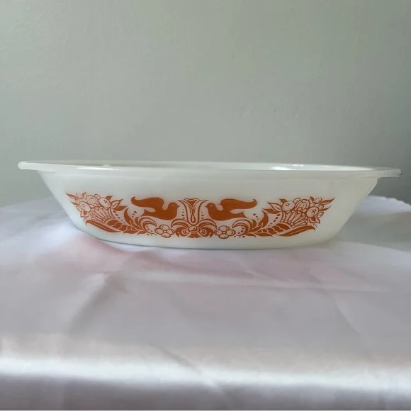 Glasbake • Orange Split Serving‎ Plate