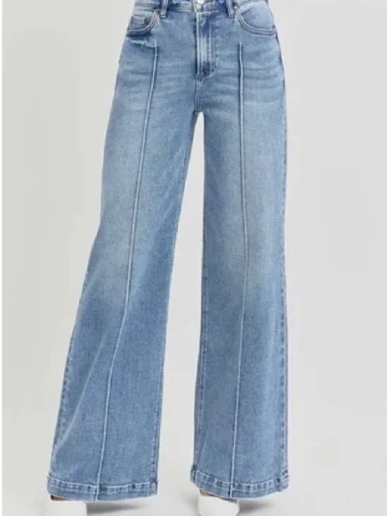 Bridge by Gly Seamed Wide Leg Jeans