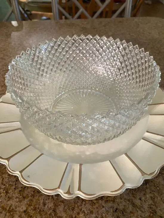 Vintage Anchor Hocking Miss America Large Fruit Bowl