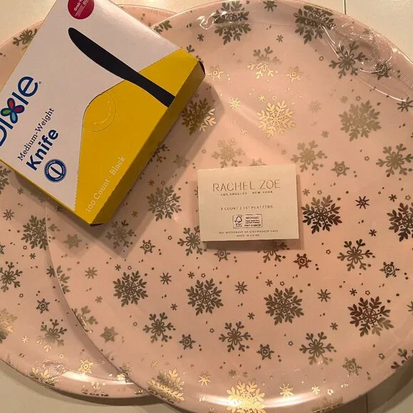 Plastic Reusable Large Holiday Serving Platters by Rachel Zoe (new / 16