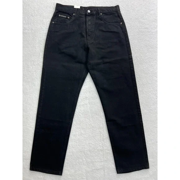 Calvin Klein Jeans Easy Fit Tapered Leg Button Fly Black Women's Size 13 VTG NWT