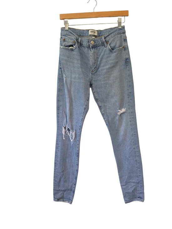 AGOLDE Sophie Light Blue High-Rise Distressed Women's Jeans Size 28