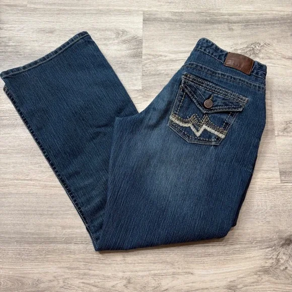 Maurices Bootcut Jeans Medium Wash Women Size‎ 7 6 Stretch Denim Flare