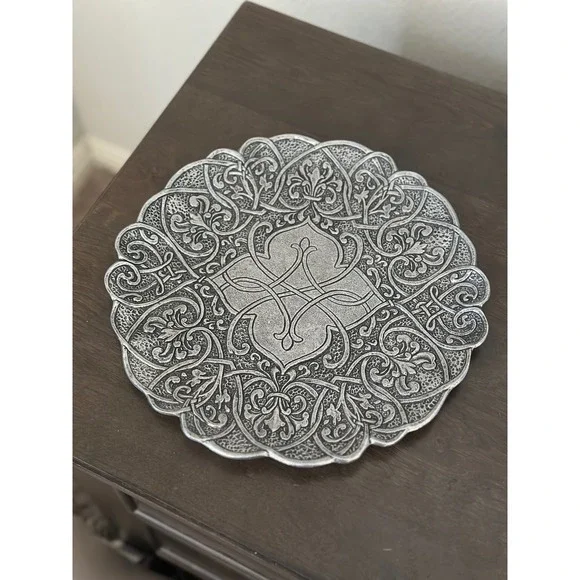 Kimberly McSparran Carson Forevermore 1996 Pewter Metal Charger Plate Celtic 11