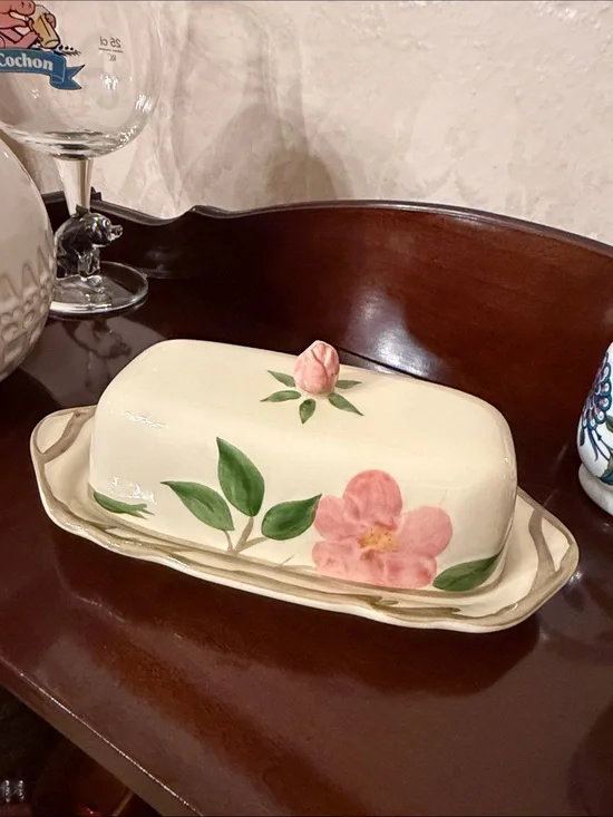 Franciscan desert rose  Butter Dish with lid