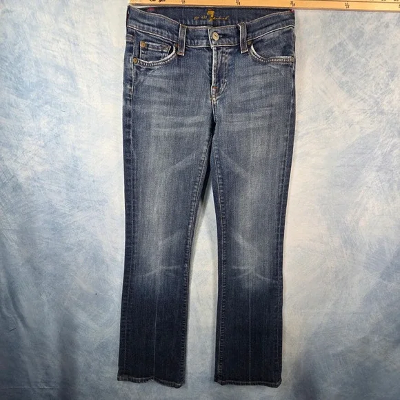 7‎ For All Mankind Kimmie Bootcut Jeans Blue Wash Womens 26 U075080U-080U