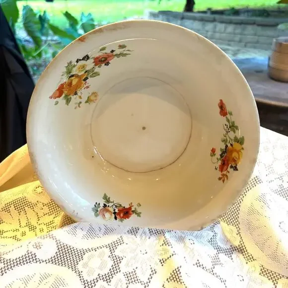 Homer Laughlin Floral Pattern China Serving Bowl Decoration Piece