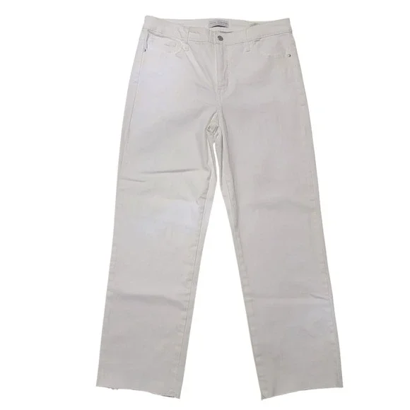 Social Standard by Sanctuary Womens White High Rise Crop Straight‎ Jeans Size 10