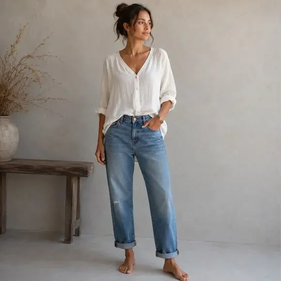 J Crew Slim Broken In Boyfriend Medium Wash Jeans 29