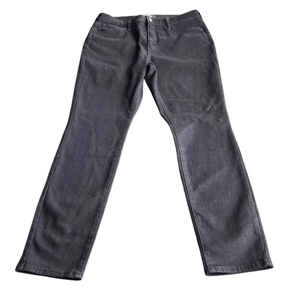 Jordache Womens‎ High Rise Curvy Skinny Jeans 12 Black Stretch Denim Pants Y2K