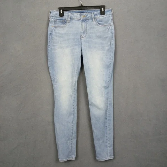 Old Navy Rockstar‎ Jeans Womens 8 Blue Denim Stretch Mid Rise Casual Skinny Leg