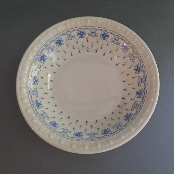 Vtg Copeland Spode Fruit Dessert Bowls Earthenware Blue White Ermine