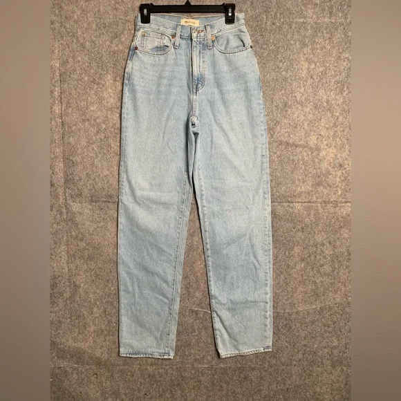 Madewell Women Size 23 Baggy Straight Jean Blue‎ high waisted denim Pants