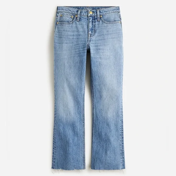 NWT J. Crew Demi Boot Crop Jeans Ruby Wash Blue Denim Size 36 Style #BX773