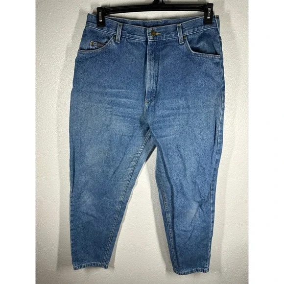 Riders Jeans Women 16 PET Blue Denim Mom High Rise‎ Tapered Leg Vintage Regular