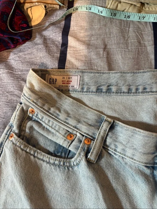 GAP Light Blue Boy Jean Mid Rise Denim