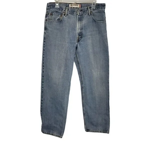 LEVI'S 550 jeans relaxed‎ fit taper leg unisex mom blue 34x32